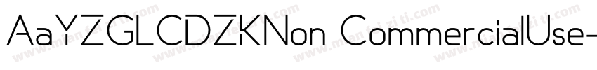 AaYZGLCDZKNon CommercialUse字体转换